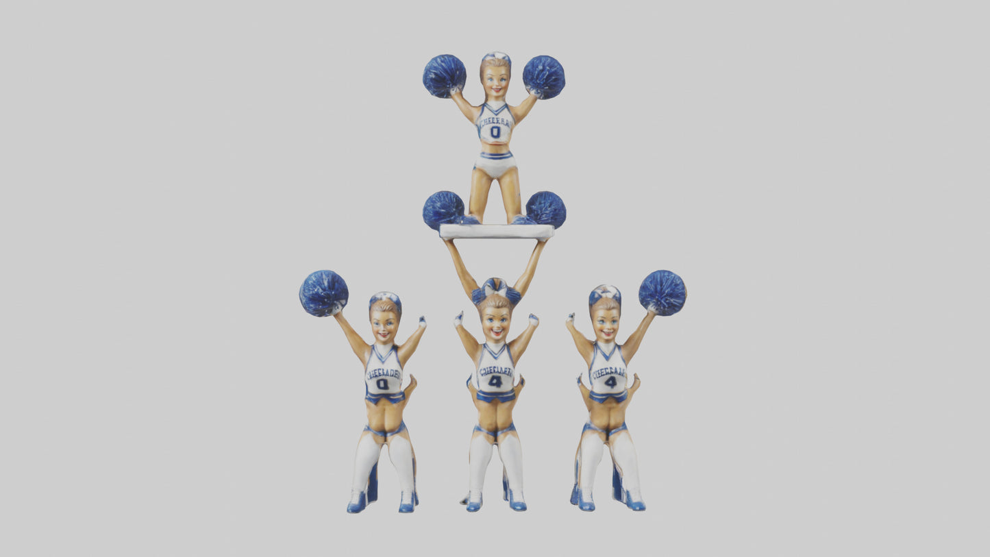 Cheerleader Pyramid statue model VR / AR / low-poly