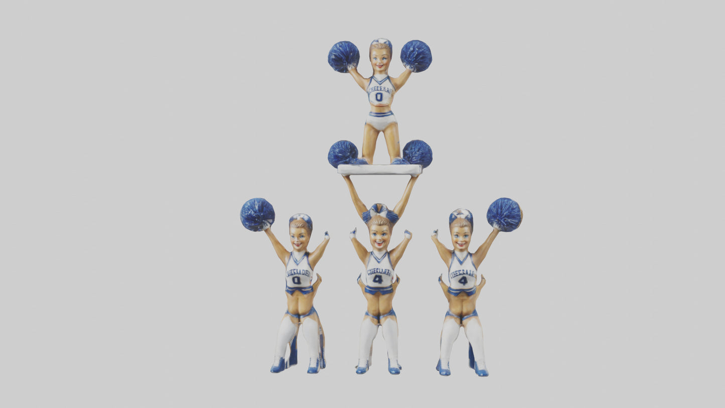 Cheerleader Pyramid statue model VR / AR / low-poly