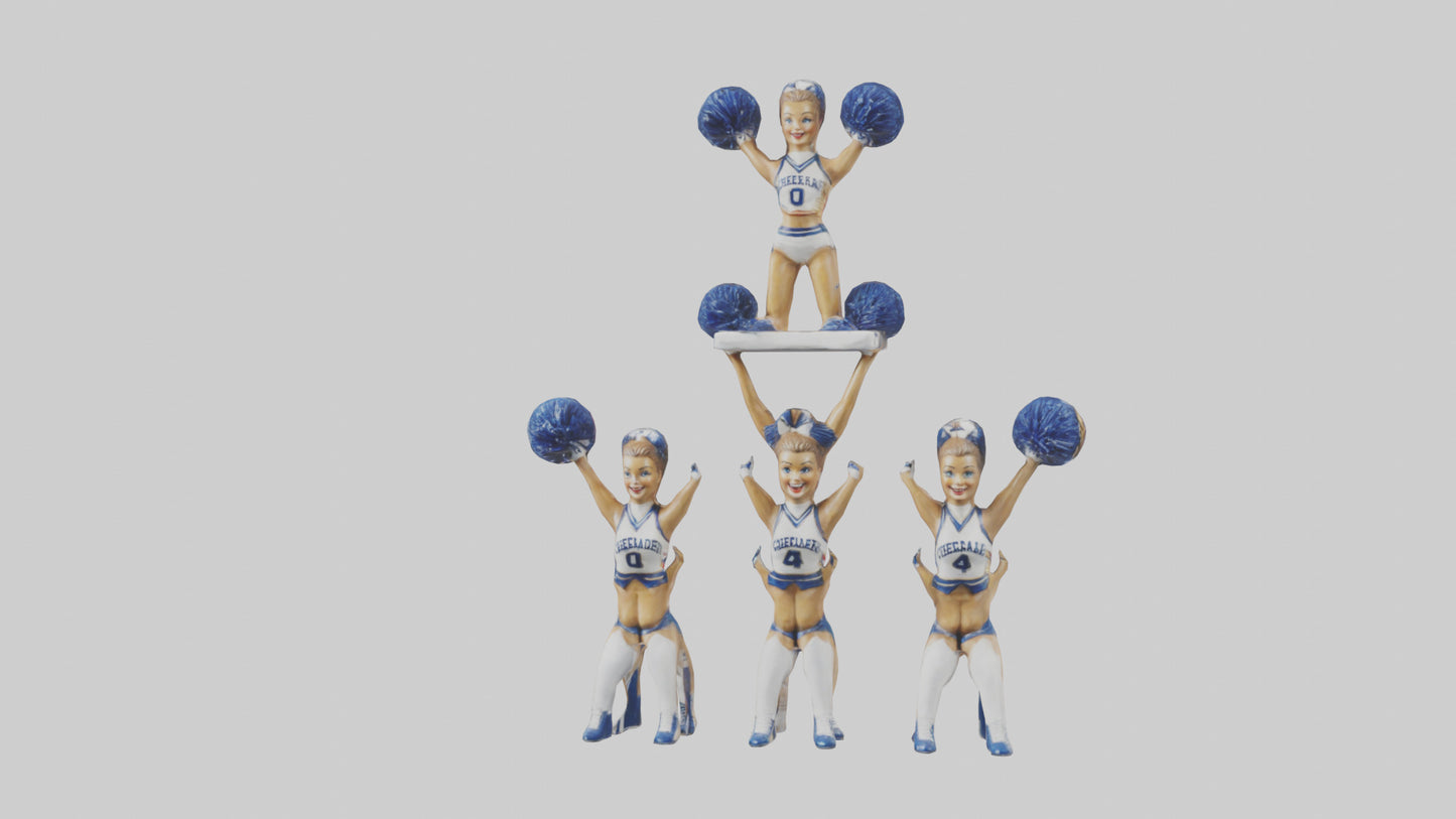 Cheerleader Pyramid statue model VR / AR / low-poly