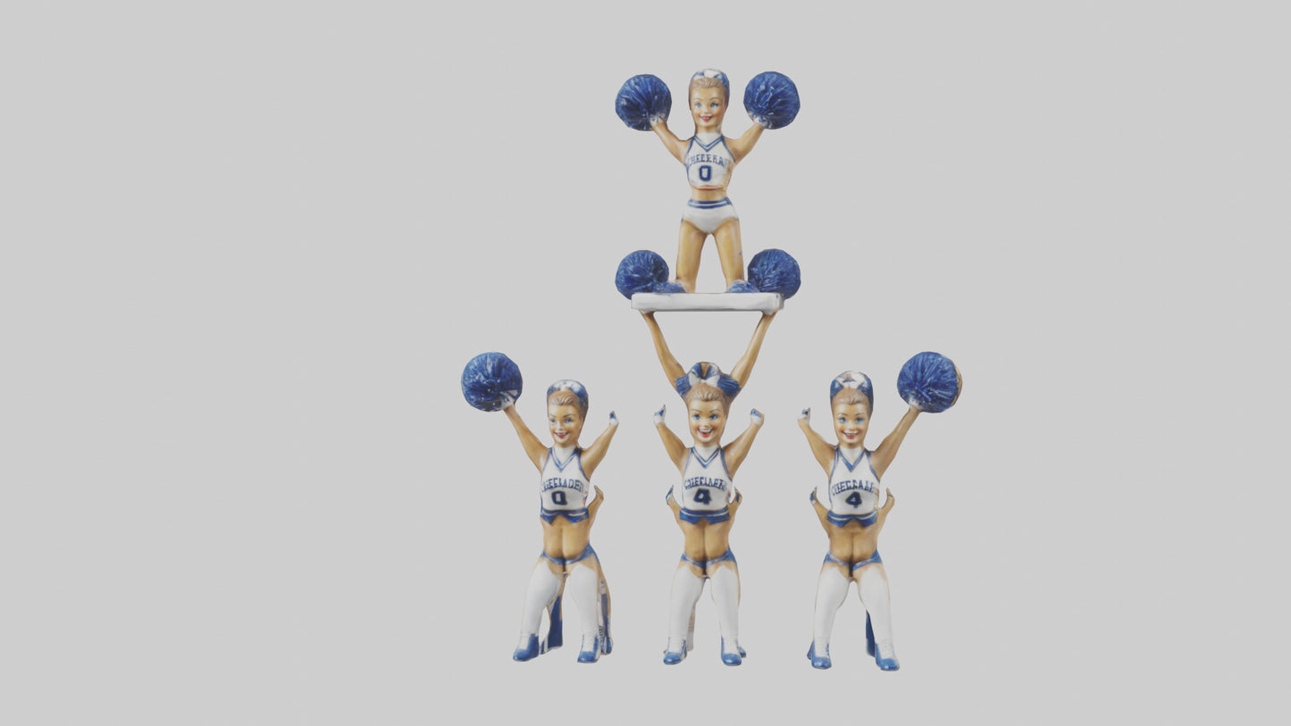 Cheerleader Pyramid statue model VR / AR / low-poly