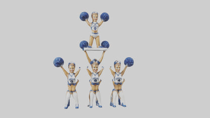 Cheerleader Pyramid statue model VR / AR / low-poly
