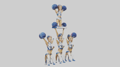 Cheerleader Pyramid statue model VR / AR / low-poly