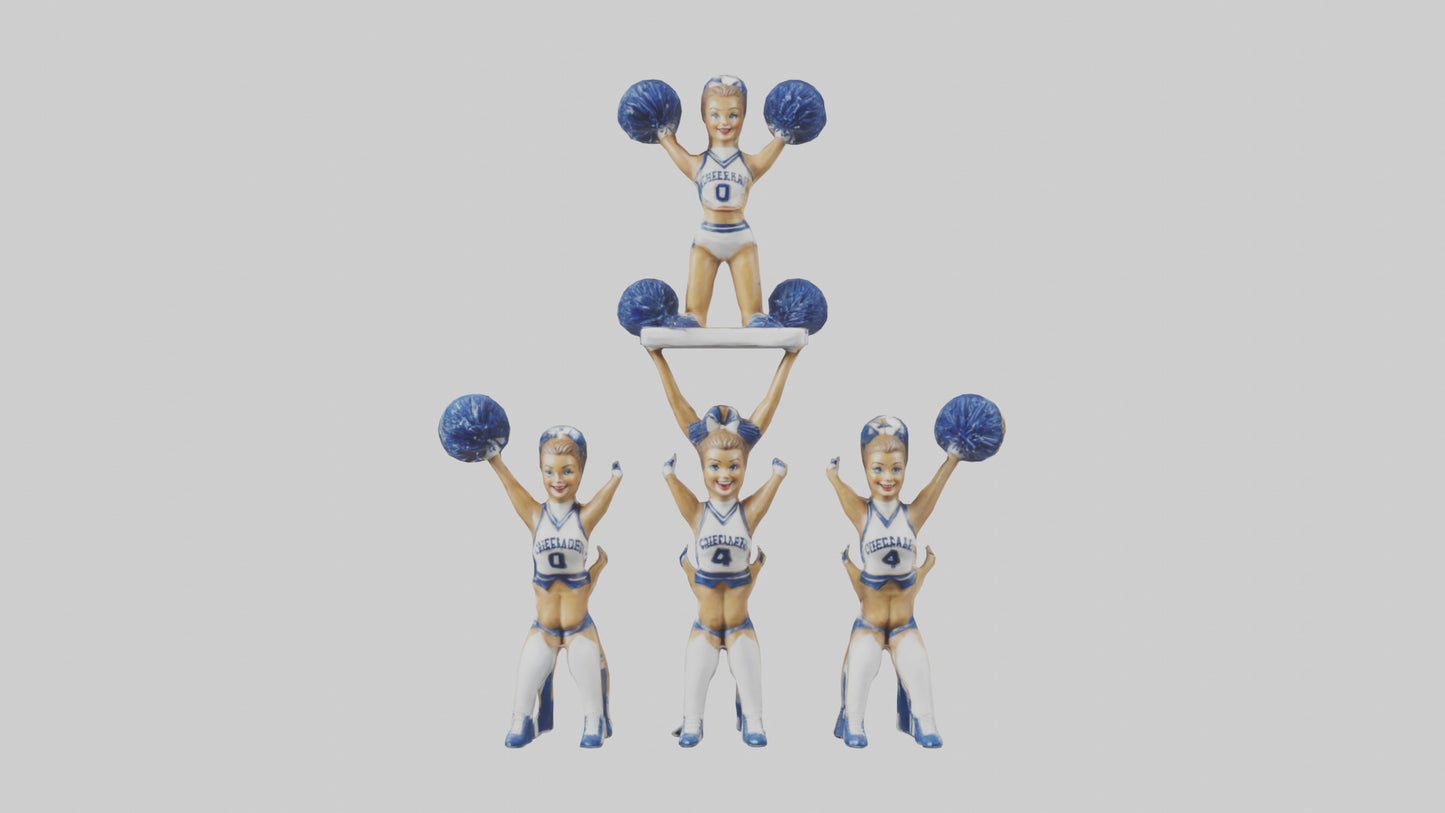 Cheerleader Pyramid statue model VR / AR / low-poly