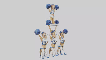 Cheerleader Pyramid statue model VR / AR / low-poly