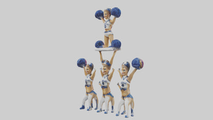 Cheerleader Pyramid statue model VR / AR / low-poly