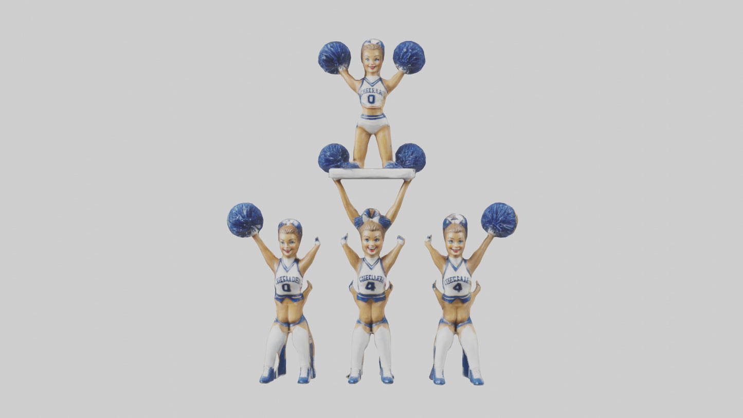 Cheerleader Pyramid statue model VR / AR / low-poly