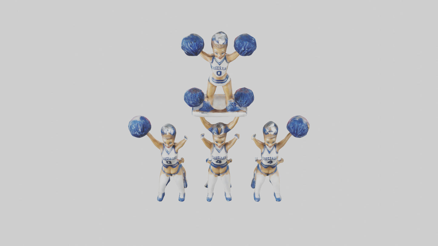 Cheerleader Pyramid statue model VR / AR / low-poly
