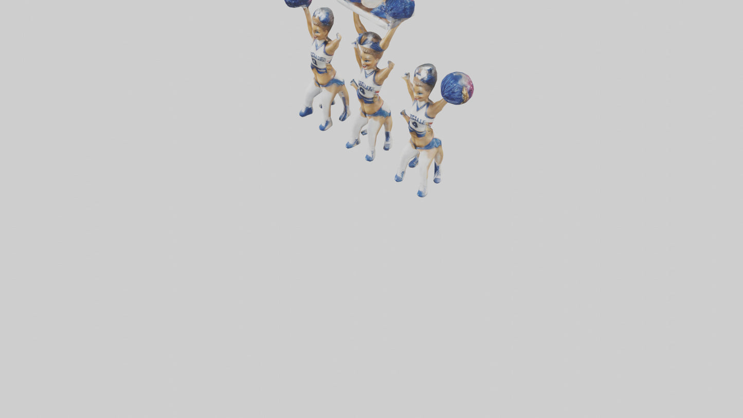 Cheerleader Pyramid statue model VR / AR / low-poly