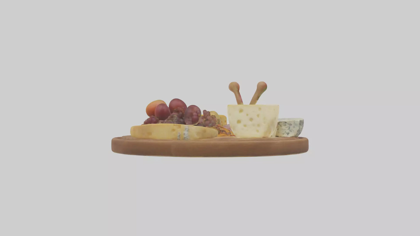 Cheese Platter model VR / AR / low-poly