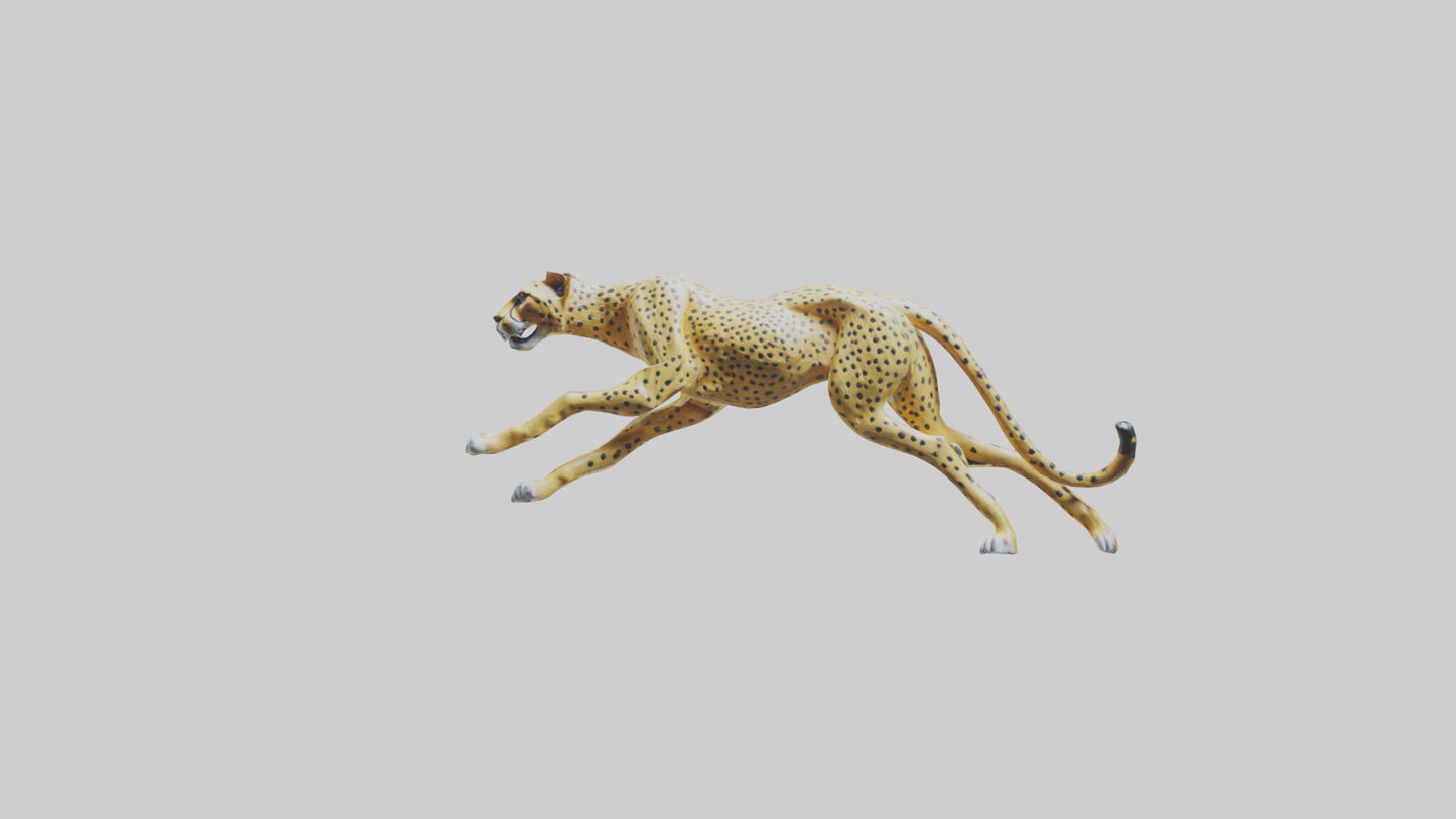 3D model Cheetah sculpture model VR / AR / low-poly