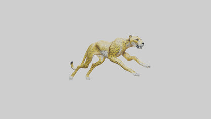 3D model Cheetah sculpture model VR / AR / low-poly