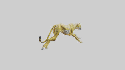 3D model Cheetah sculpture model VR / AR / low-poly