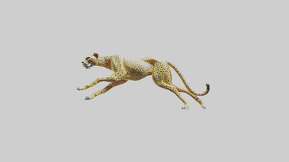 3D model Cheetah sculpture model VR / AR / low-poly