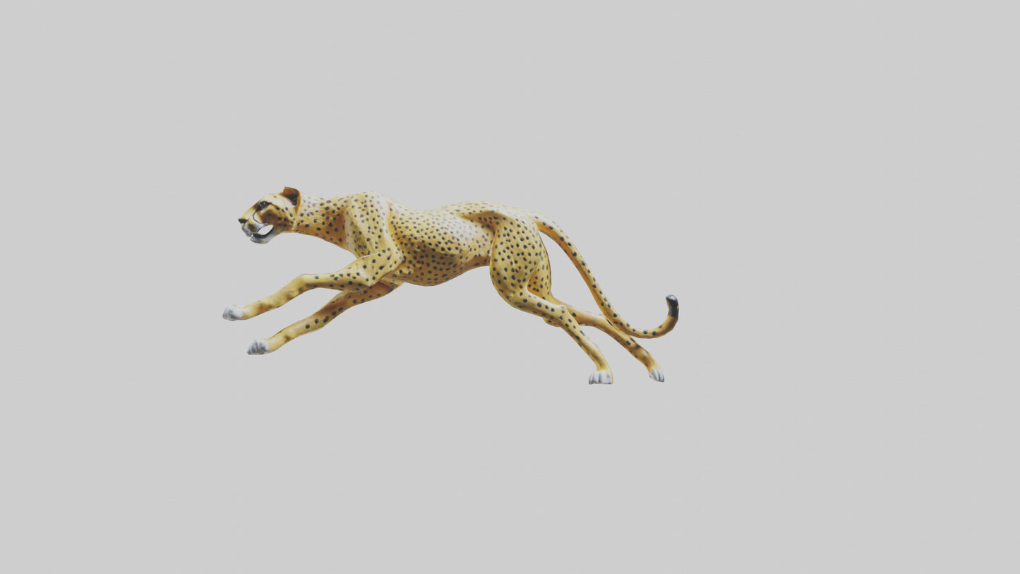 3D model Cheetah sculpture model VR / AR / low-poly
