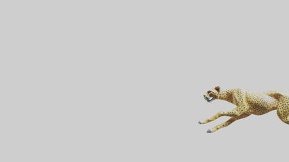 3D model Cheetah sculpture model VR / AR / low-poly