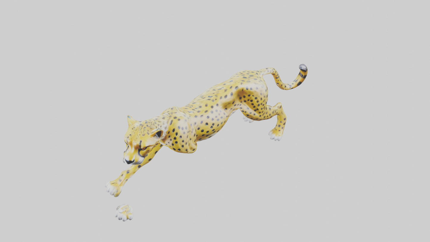 Cheetah statue model 3D model