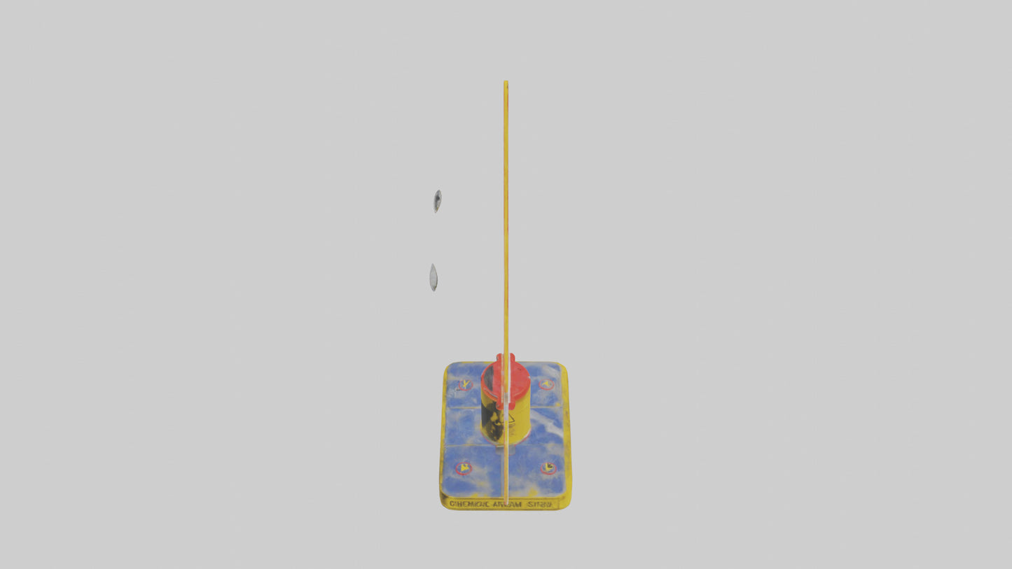 Chemical Spill Area Caution Sign model 3D model
