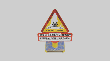 Chemical Spill Area Caution Sign model 3D model