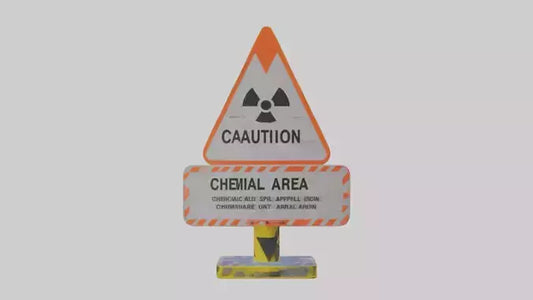 Chemical Spill Area Caution Sign model 3D model