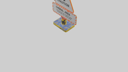 Chemical Spill Area Caution Sign model 3D model