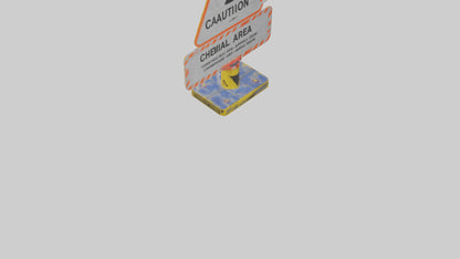 Chemical Spill Area Caution Sign model 3D model