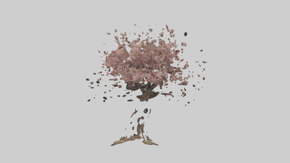 3D model Cherry tree model VR / AR / low-poly