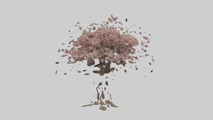 3D model Cherry tree model VR / AR / low-poly