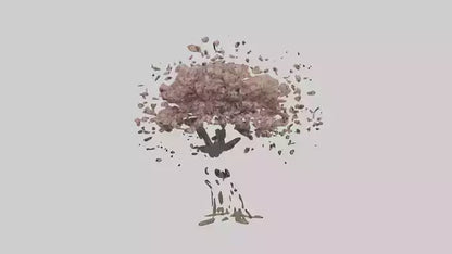 3D model Cherry tree model VR / AR / low-poly