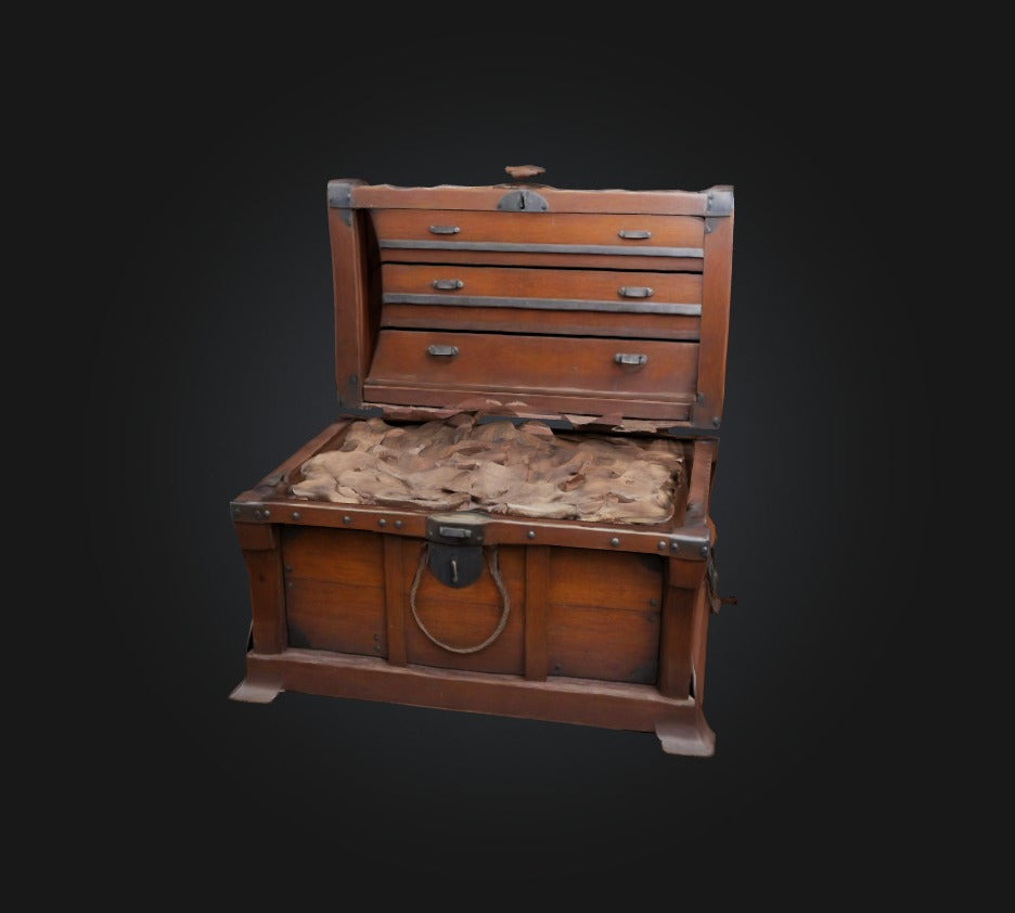 3D model chest VR / AR / low-poly
