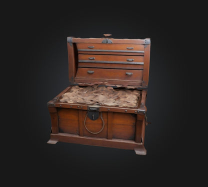 3D model chest VR / AR / low-poly