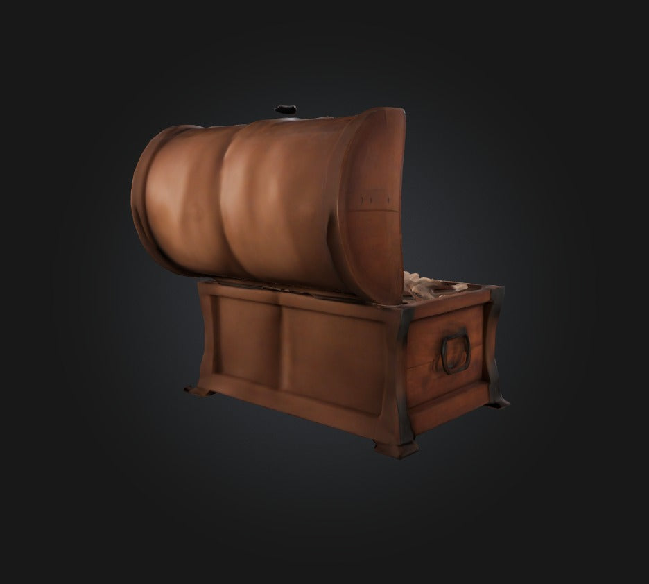 3D model chest VR / AR / low-poly
