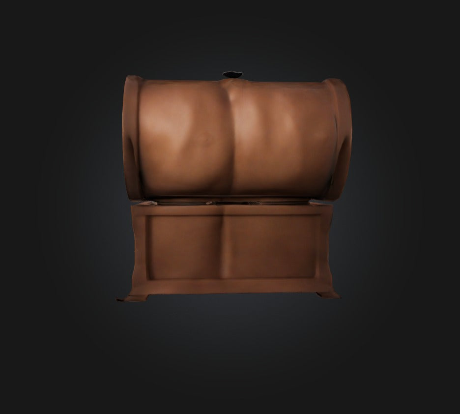 3D model chest VR / AR / low-poly