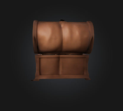 3D model chest VR / AR / low-poly