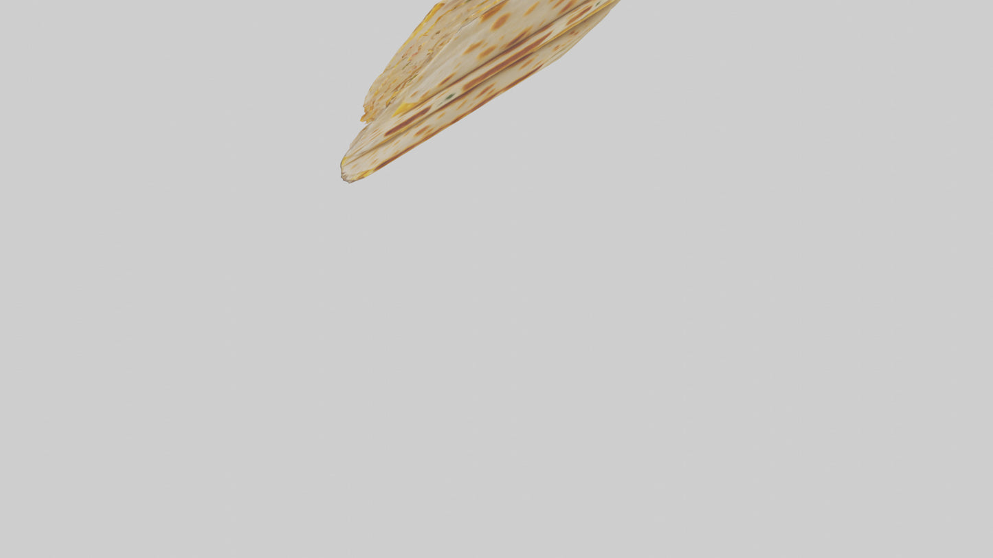 Chicken and cheese quesadilla model 3D model