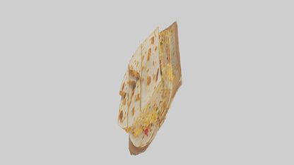 Chicken and cheese quesadilla model 3D model