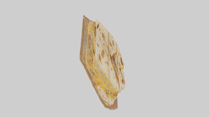 Chicken and cheese quesadilla model 3D model
