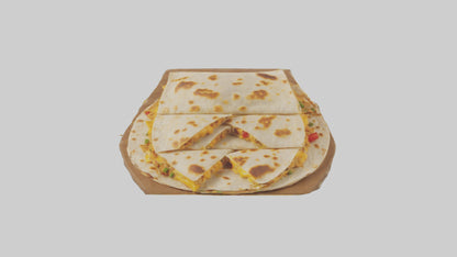 Chicken and cheese quesadilla model 3D model