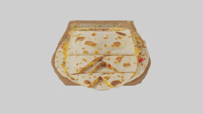 Chicken and cheese quesadilla model 3D model