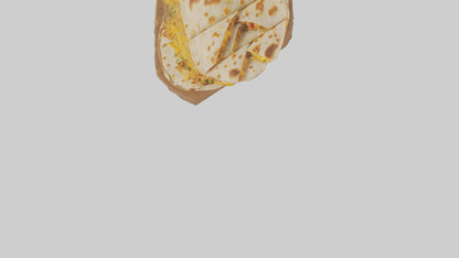 Chicken and cheese quesadilla model 3D model