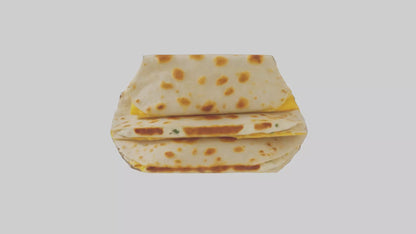 Chicken and cheese quesadilla model 3D model