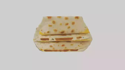 Chicken and cheese quesadilla model 3D model
