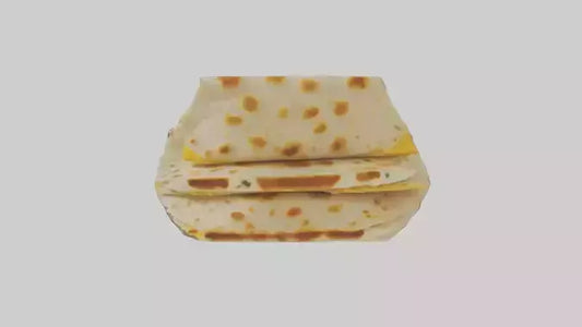 Chicken and cheese quesadilla model 3D model