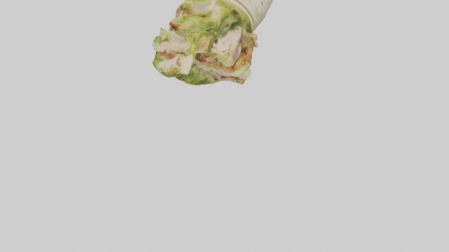 Chicken bacon ranch sandwich model VR / AR / low-poly