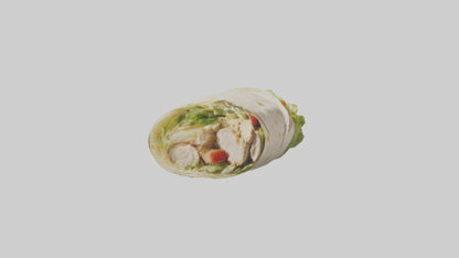 Chicken bacon ranch sandwich model VR / AR / low-poly