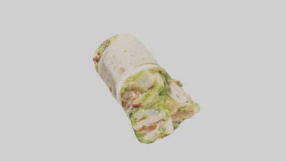 Chicken bacon ranch sandwich model VR / AR / low-poly