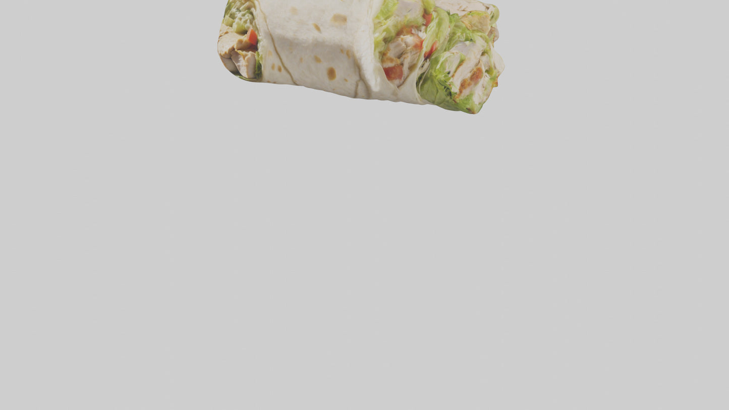 Chicken bacon ranch sandwich model VR / AR / low-poly