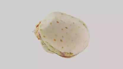 Chicken bacon ranch wrap model 3D model