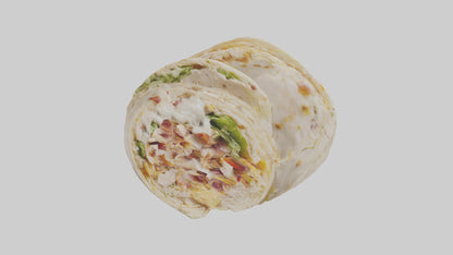 Chicken bacon ranch wrap model 3D model