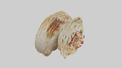 Chicken bacon ranch wrap model 3D model