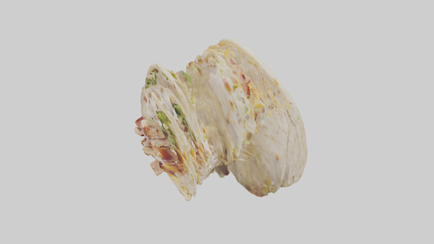Chicken bacon ranch wrap model 3D model